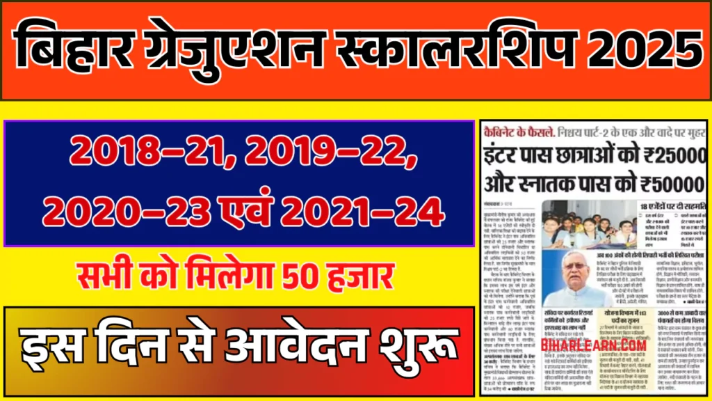 Bihar Graduation Scholarship 2025