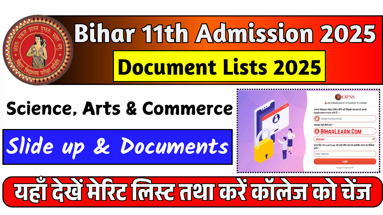 Bihar Inter Admission 2025 Documents