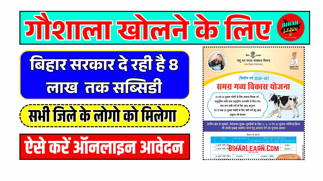 Bihar Samagra Gavya Vikas Yojana 2025